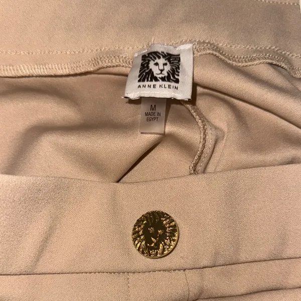 Anne‎ Klein trousers pants with Gold Button Belt Loops Pockets - Image 4