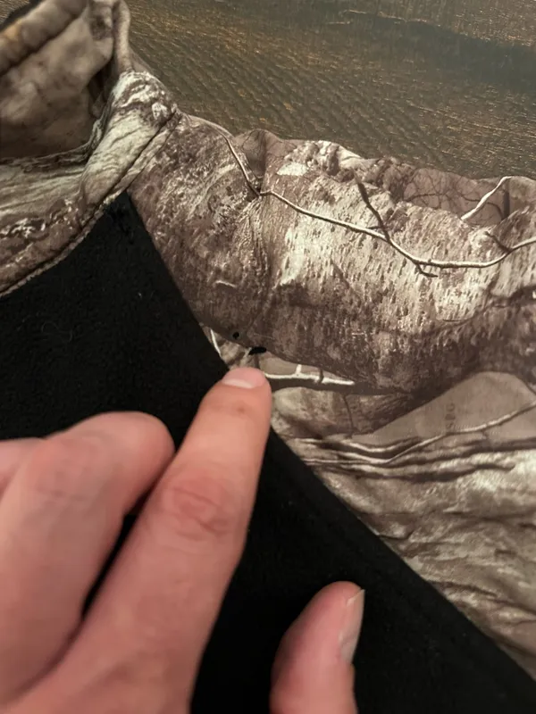 Habit Outdoors Mens Black Fleece Zip Up Realtree Camouflage Sleeve Size Large - Image 7