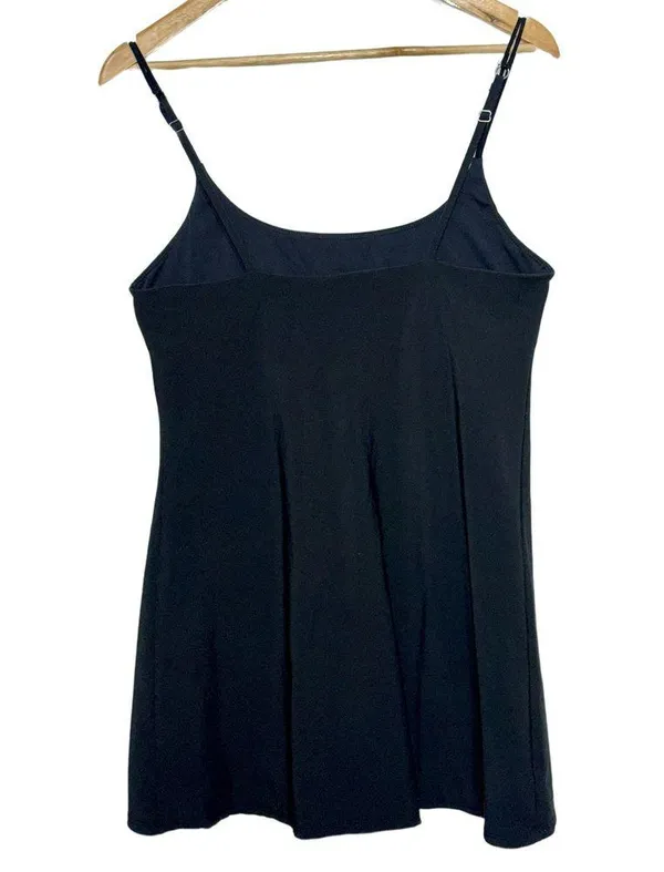 Abercrombie & Fitch Black Spaghetti Strap Slip Dress Shapewear Women Size Medium - Image 2