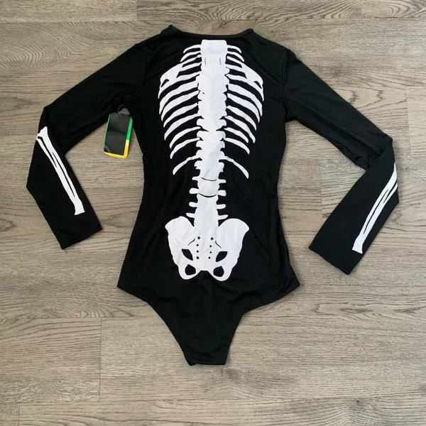 Tipsy Elves Sexy Skeleton Bodysuit Costume - Size M - Black - NWT‎ - Image 6