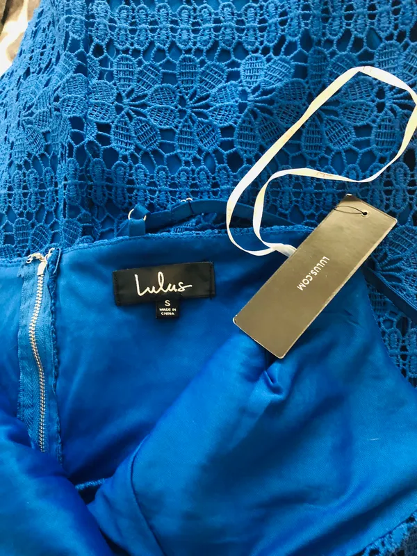 Lulu’s Blue Lace Dress Small - Image 6