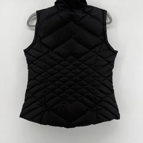 Eddie Bauer Womens Black Quilted Goose Down Puffer Vest Size M Full Zip‎ Outdoor - Image 3