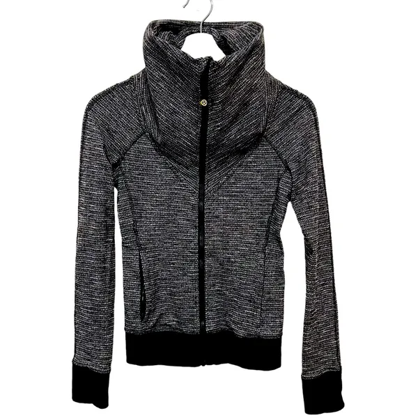 Lululemon Be Present Jacket Coco Pique Black 2 - Image 5