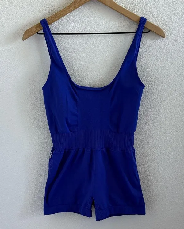 Free People Movement Good Karma Runsie Blue M/L - Image 3