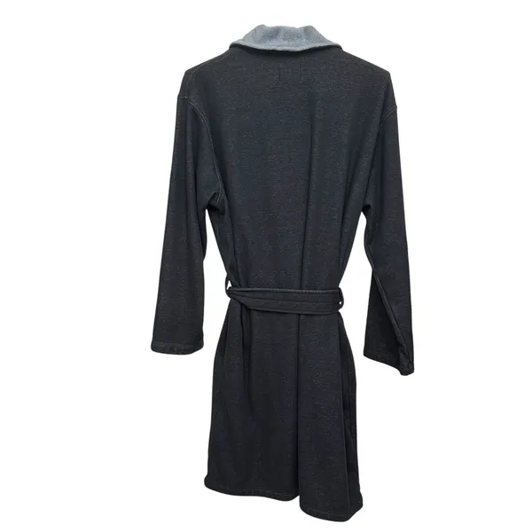 UGG Men's Robinson‎ Robe Charcoal Gray Lined Size L/XL Long Sleeve Pockets - Image 6