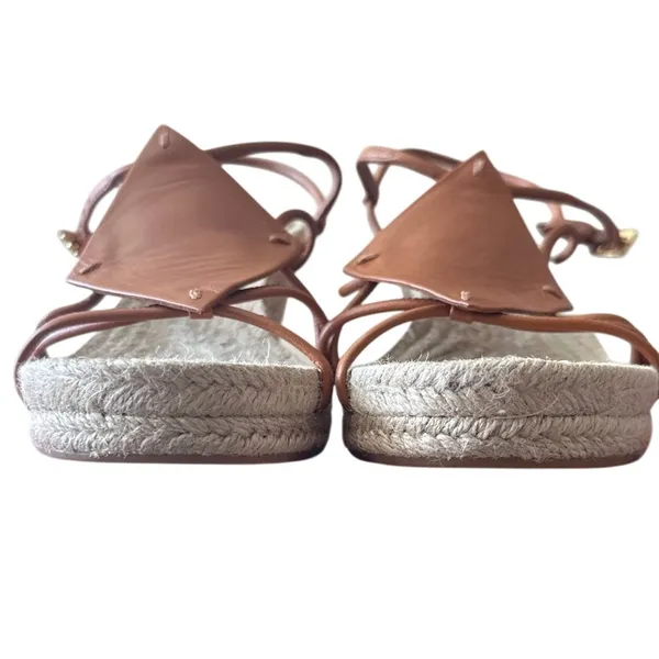 Tory Burch Diamond Patch Espadrille Wedge‎ Aged Camello 7 - Image 5