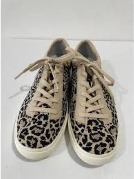 Rothy's The Lace Up Leopard Print Sneakers Women’s Size 7.5 - Image 4