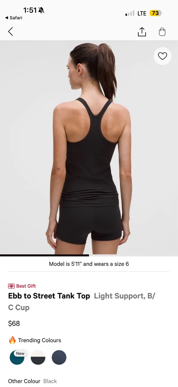Black Lululemon Tank Top - Image 2