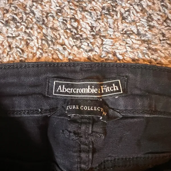 Abercrombie & Fitch Womens Black‎ Distressed Knee Skinny Jeans Size 30 26R Denim - Image 2