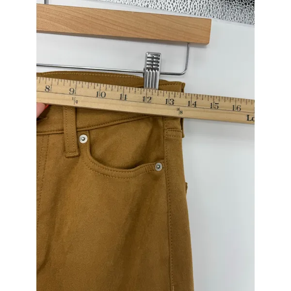 Banana Republic Ultra High-Rise Wide Leg Vegan Suede Pants Tannin Brown NWT 25 - Image 6