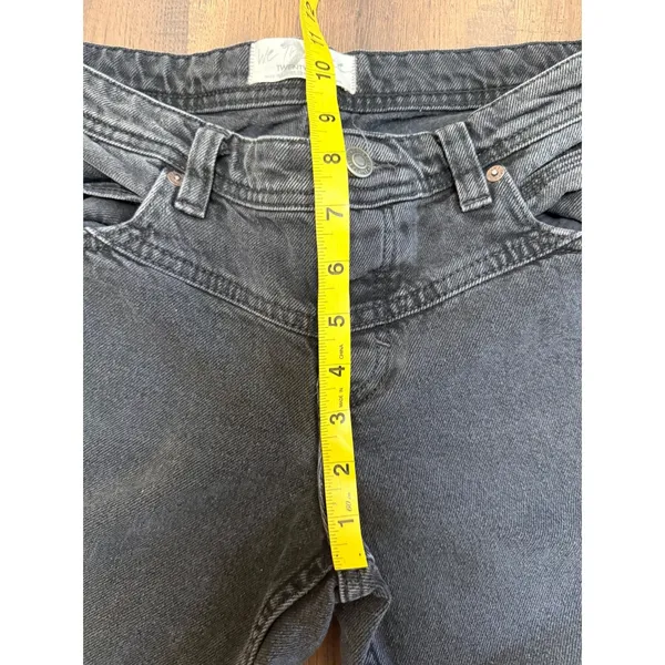 We The Free People Free‎ People Straight Leg Jeans Faded Black Western Yoke 28 - Image 4