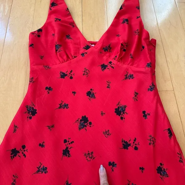 Princess Polly Pennie Bias Red Floral Mini Dress - Image 5