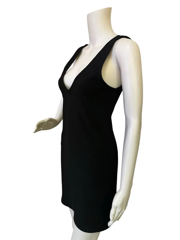 Wild Fable Classic Black V-Neck Sleeveless Dress - Image 2