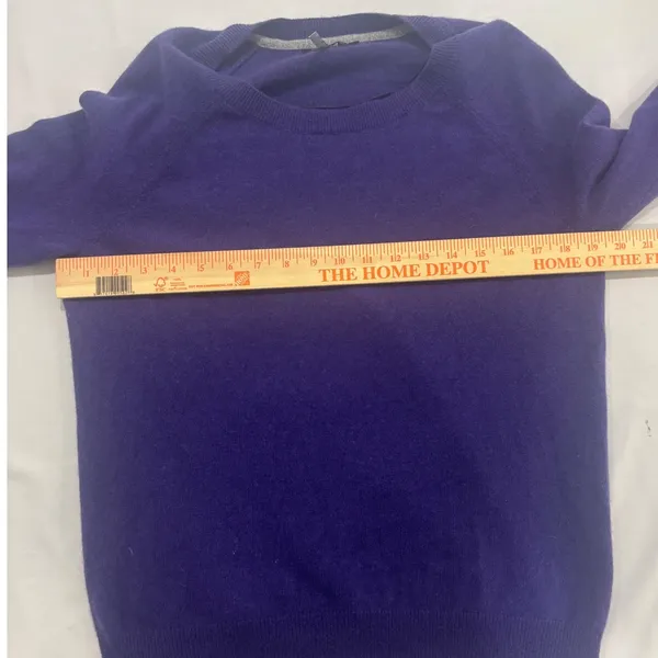 Apt 9 Womens Purple 100% Cashmere Scoop Neck Raglan Sleeve Sweater Size M - Image 6