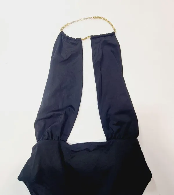 WeWoreWhat Snake Chain Necklace One Piece in Black - Image 4