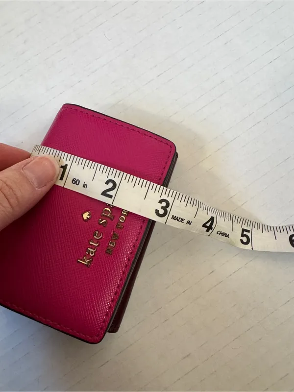 Kate Spade Pink Leather Micro Wallet Mini Designer Luxury - Image 2
