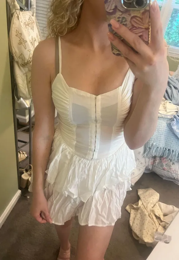 Sky to Moon BRAND NEW white mini dress - Image 5