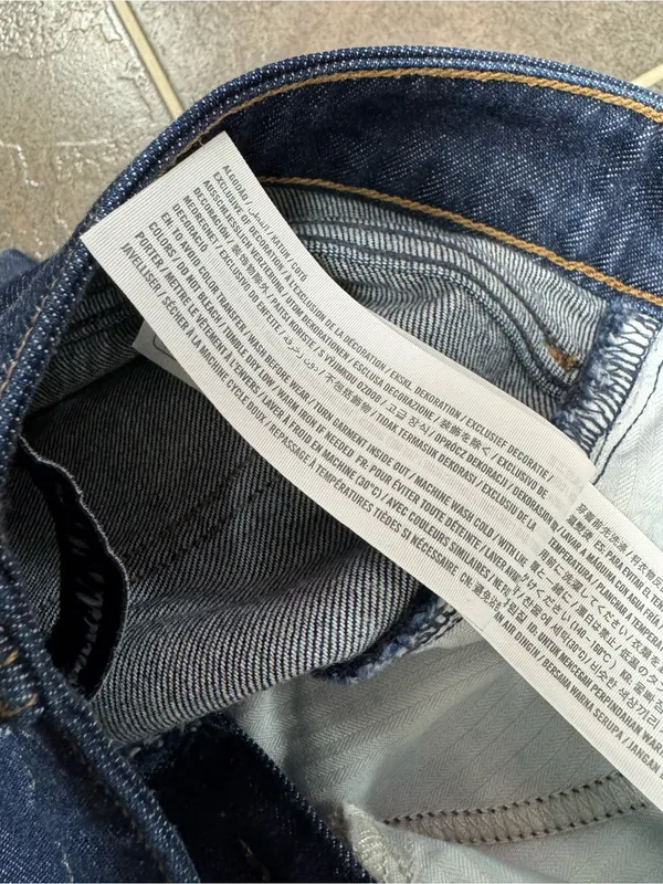 Abercrombie & Fitch High Rise Wide Leg Denim Jeans Blue Curve Love 27 LONG TALL - Image 6