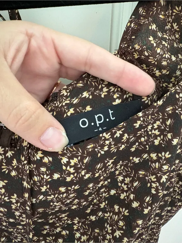 O.p.t. Lenon Midi Dress Size 4 Brown - Image 6