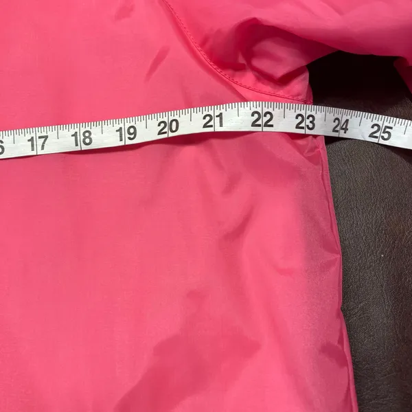 Vintage Ames‎ Hot Pink Windbreaker Nylon Cotton Lined Jacket Size L New 80's - Image 16