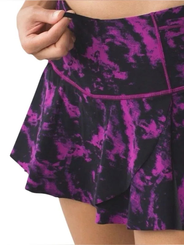 Lululemon Hit Your Stride Skirt Breezie Regal Plum Black / Black Size 10 Skort - Image 4