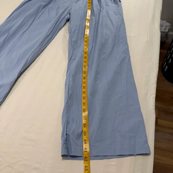 Women's Wide Leg Palazzo High Waist Linen Casual Pant Size XL #260408 - Image 6