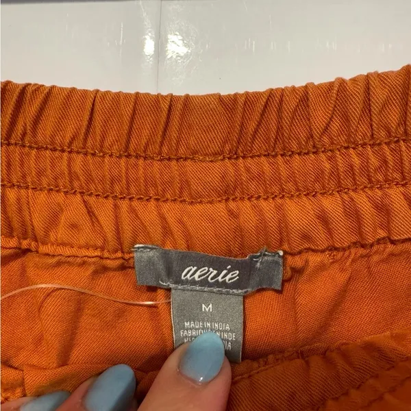 Aerie pull on Orange Frayed Hem Casual Shorts‎ - Image 2