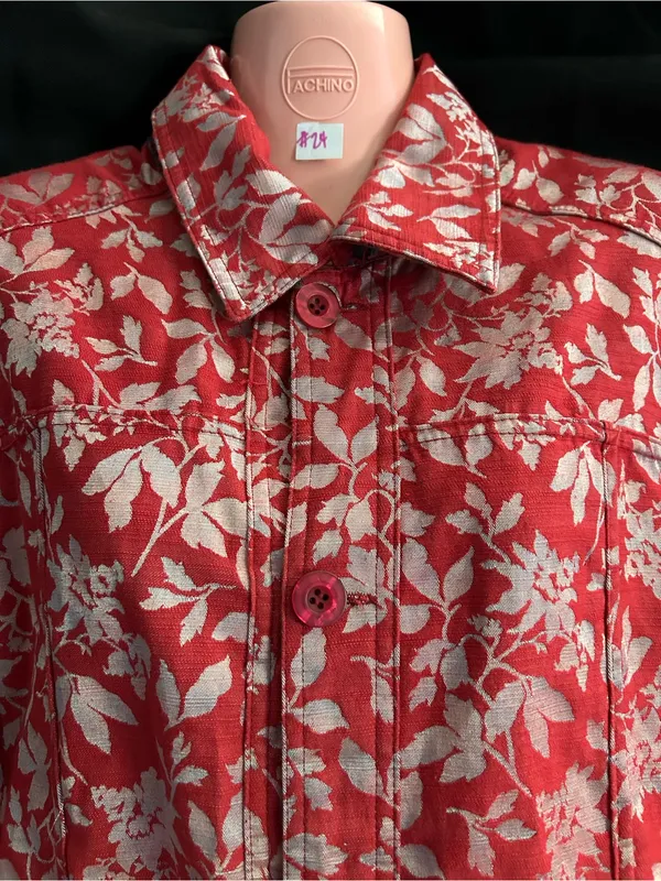 Women’s Vintage Red & Silver Reversible Blazer Jacket MD Size M - Image 7