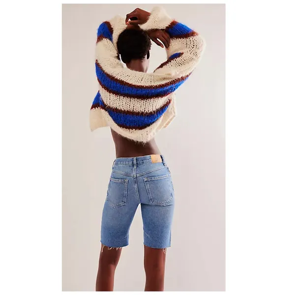 NWT Free People Ghost Town Long Denim Short Size 29 - Image 2