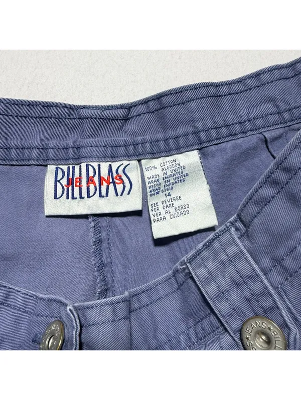Bill Blass Jeans Women’s Size 14 Periwinkle Blue Pleated Cotton Shorts - Image 6