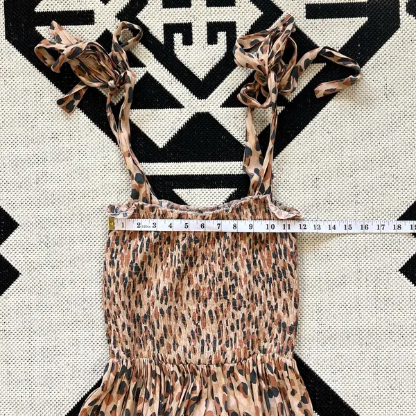 By Together Fika Leopard Smocked Maxi Dress Medium - Image 6