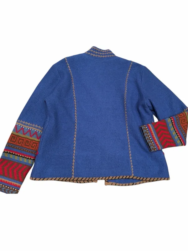 Coldwater Creek Boiled Wool Southwest Jacket – Boho Western Statement Medium - Image 6
