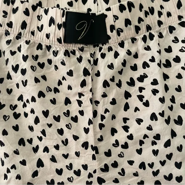 Victoria's Secret Pink and Black Hearts Pajama Sleepwear Bottoms - Image 6