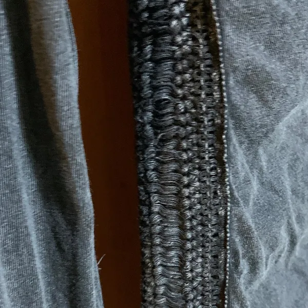 Free People Dark Gray Crochet Detail Blouse - Image 6