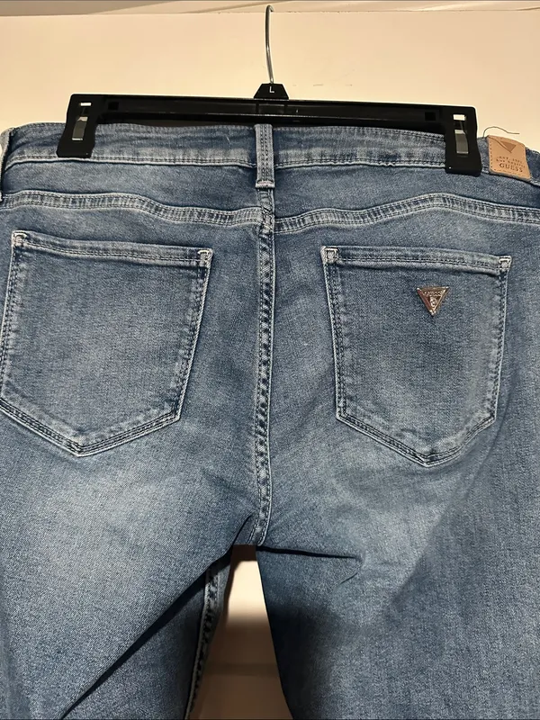 Guess Cropped Distressed Light Blue Women’s Jeans - Image 7