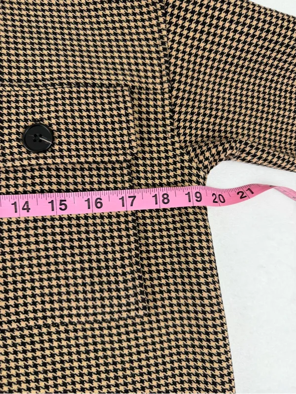 Current Air Houndstooth Shirt Jacket XS NWT‎ Shacket Neutral Plaid - Image 4
