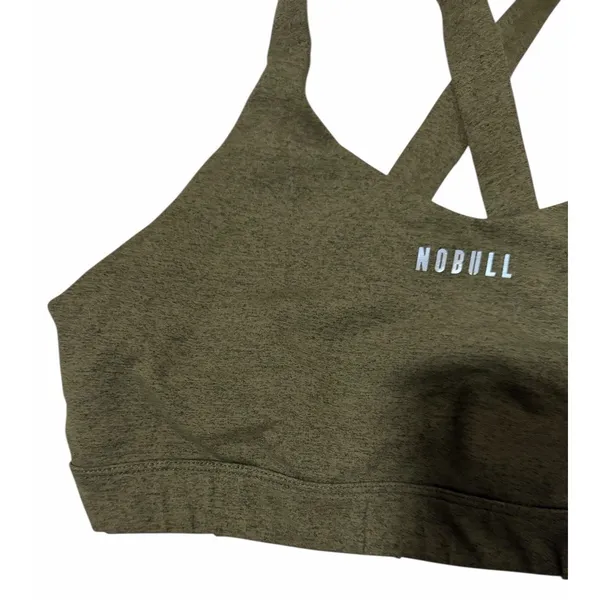 NOBULL Crossback Athletic Training Sports Bra Olive Green Women's Size XL‎ - Image 5