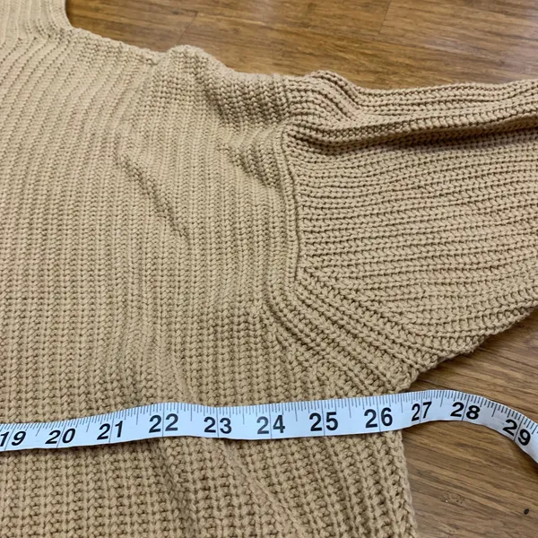 American‎ Eagle Oversized Knit Turtleneck Sweater Womens Size XL Rolled Cuffs - Image 7