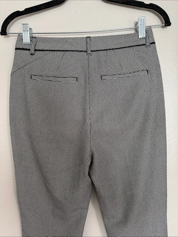 Whbm White House black market Slim ankle Dress Pants black white 2P petite - Image 4