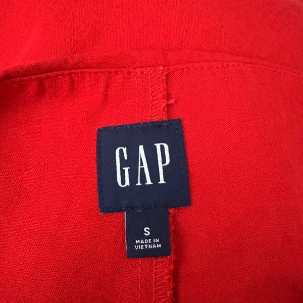 GAP Red Linen Blend Mini Skort Tomato Girl Summer Preppy Resortwear Size Small - Image 4