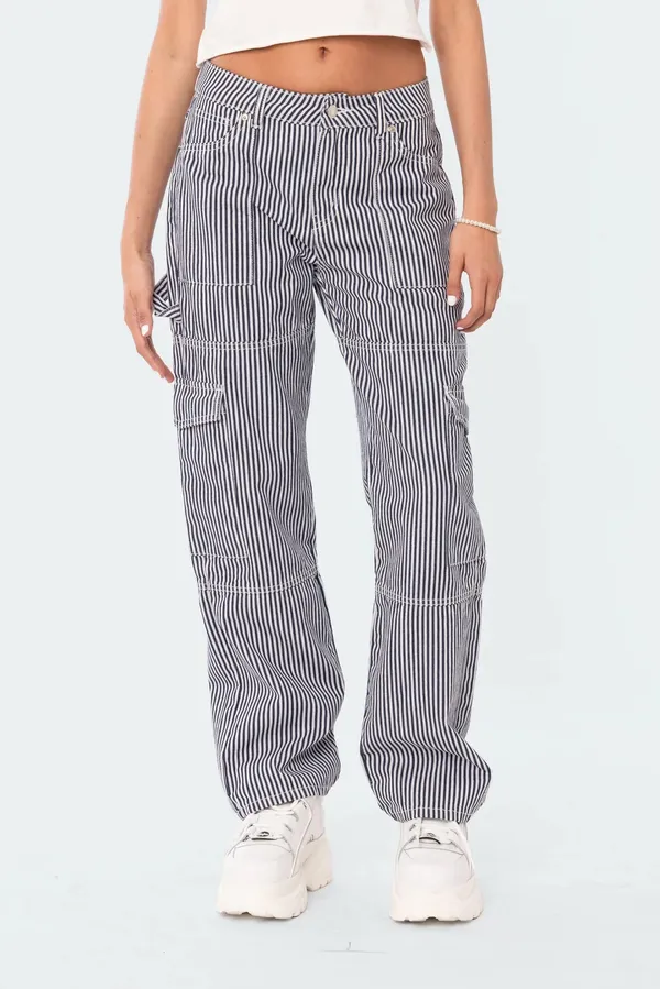 Edikted Striped Pants - Image 2