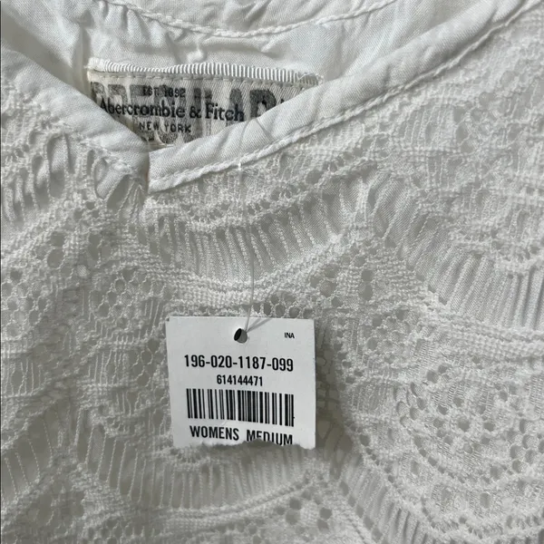 Abercrombie & Fitch White Lace Cami Tank NWT – Adjustable Straps – Size M - Image 2
