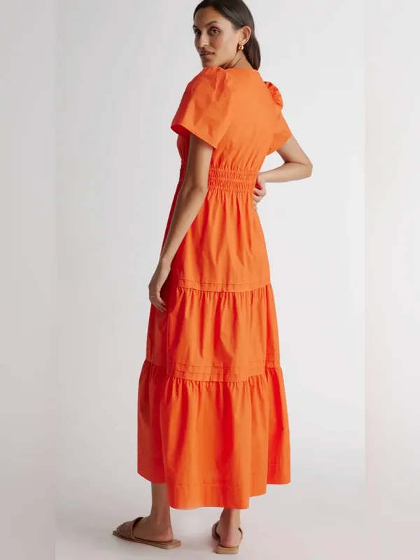 NEW Quince 100% Organic Cotton Poplin Tiered Maxi Dress - Image 4