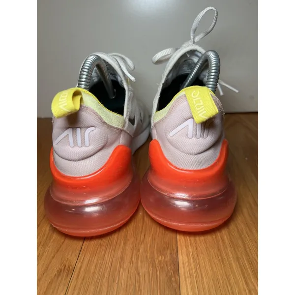 Nike Air Max 270 Shoes Womens Size 10 White Yellow Orange Running FZ3624-100 - Image 5
