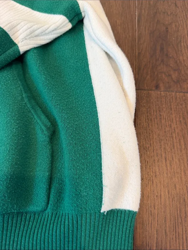 Daily Practice Nantucket Knit Hooded Sweatshirt in Green Size XS - C4-108 - Image 5