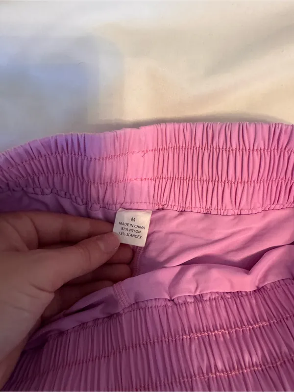 Amazon Pink Athletic Skort-Style Shorts with Drawstring - Image 2