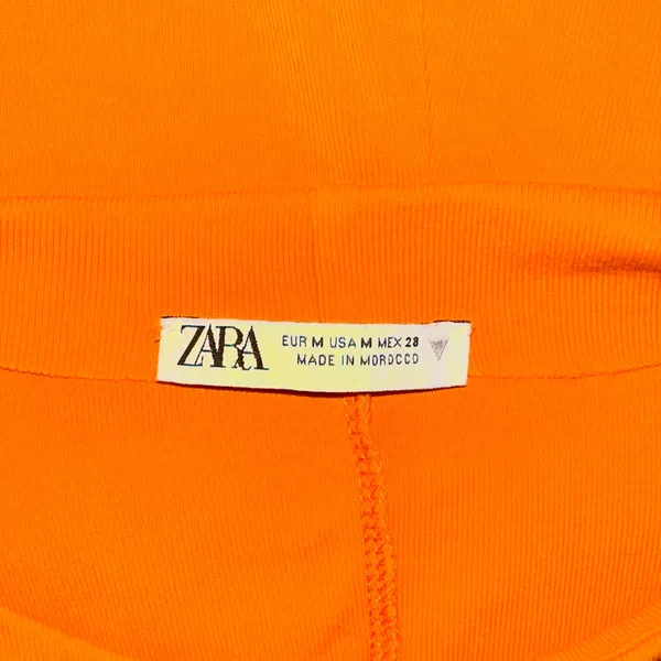 Zara Vibrant Orange Mini Dress - Image 3
