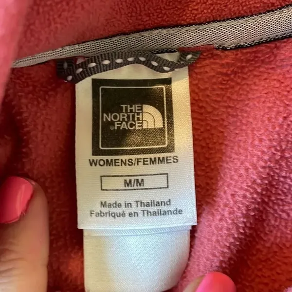 The North Face red quarter zip fleece pullover M - Image 6
