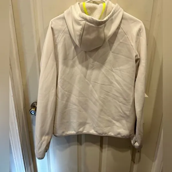 Nike‎ Therma-FIT Hoodie Women's Large White Full Zip Athletic Sweatshirt - Image 6