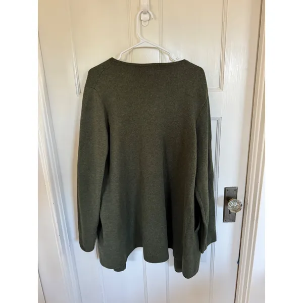 J.Crew green Vanessa sweater jacket size xl - Image 3